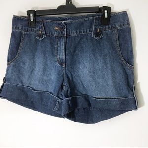 Cato Denim Cuffed Shorts Size 8
